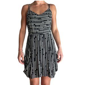 Hot & Delicious Black & White Striped Dress